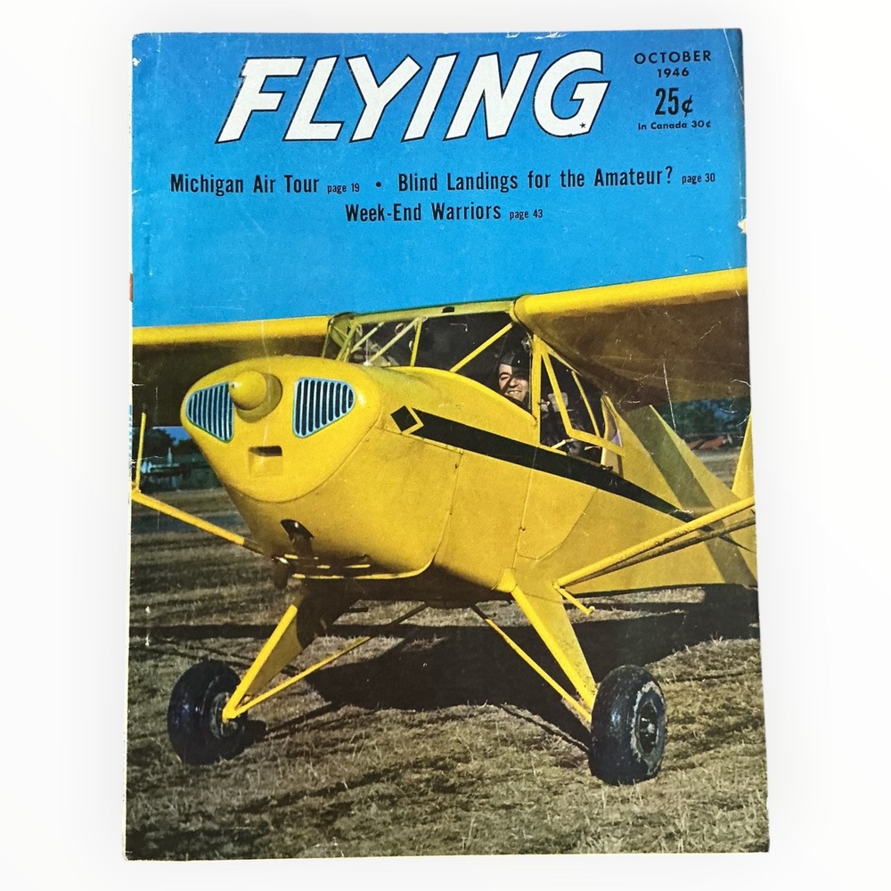 Flying Magazine October 1946 Vintage Aviation WWII Pilots Michigan Air Tour